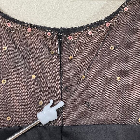 Vintage Pink Mesh Beaded Floral Dress Fairy Romantic Whimsigoth Dark Coquette 4 - Picture 8 of 8